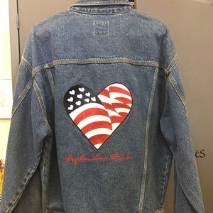 Vintage Brighton Denim Embroidered Jacket XL